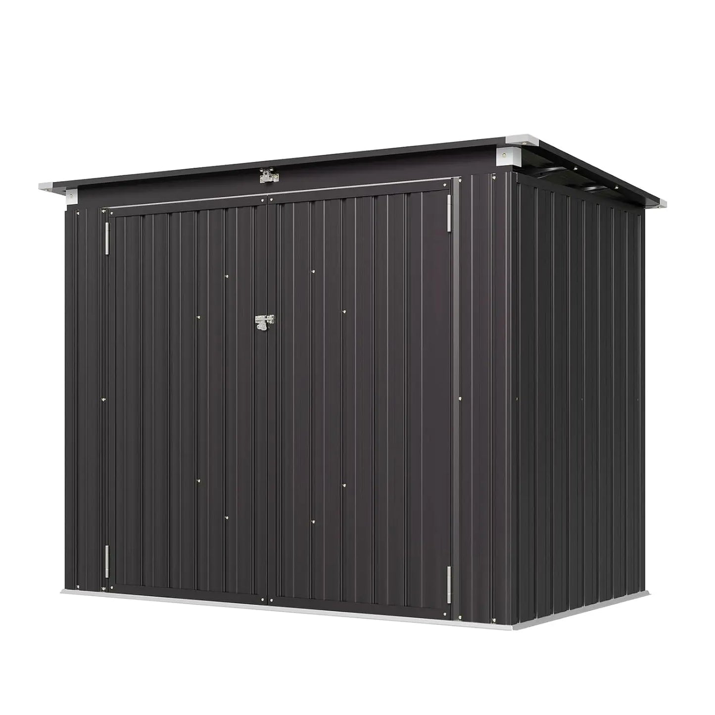 Metal Outdoor Storage Shed With Waterproof 2 Bin Organizer