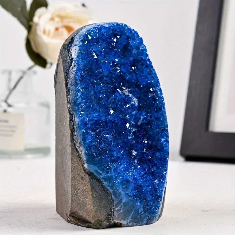 CrystalHola Geode Quartz Crystal Mineral Specimen for Home Decor