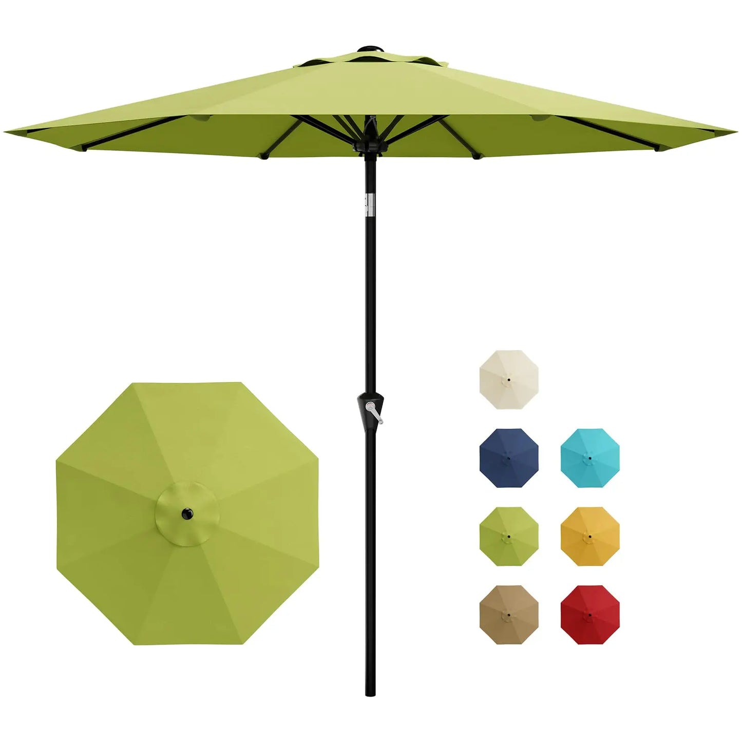 HiMISS Crank Tilt Outdoor Patio Umbrella With UV Protection Waterproof