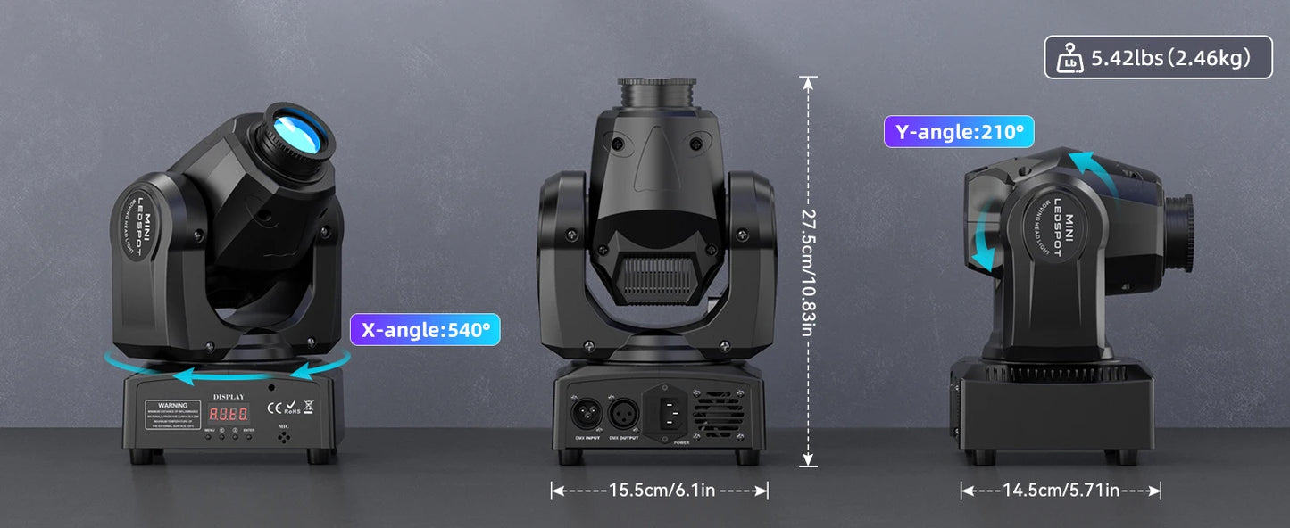 U'King 120W LED Moving Head Light DMX Remote DJ Wedding