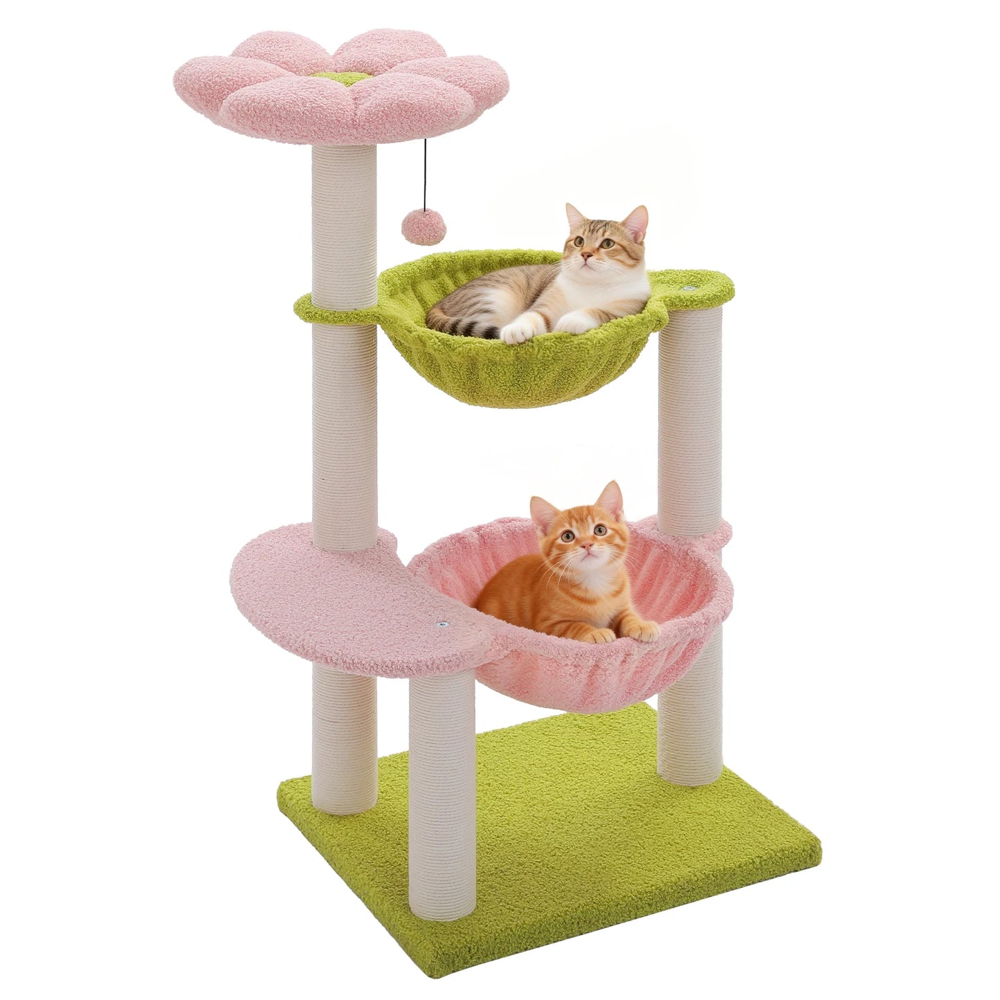 PAWZ Road Flower Cat Tree With Hammocks For Indoor Cats