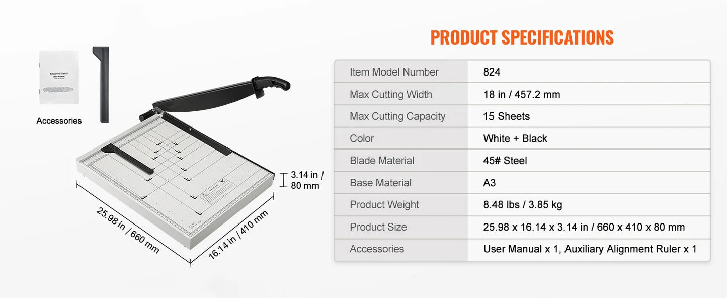 SucceBuy Paper Cutter Guillotine Trimmer 16 And 20 Sheets