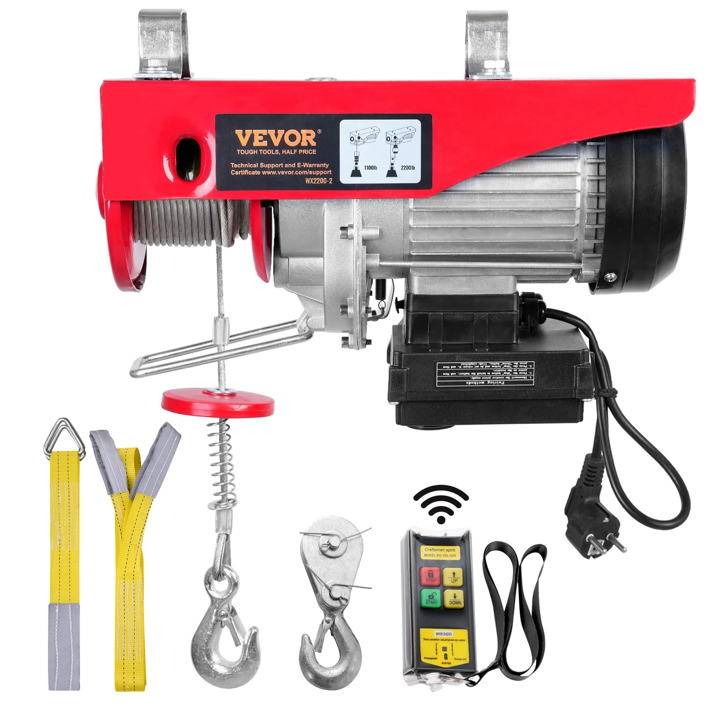 SucceBuy Electric Hoist Lifter With Wired Remote Control For Boat And Car Garage