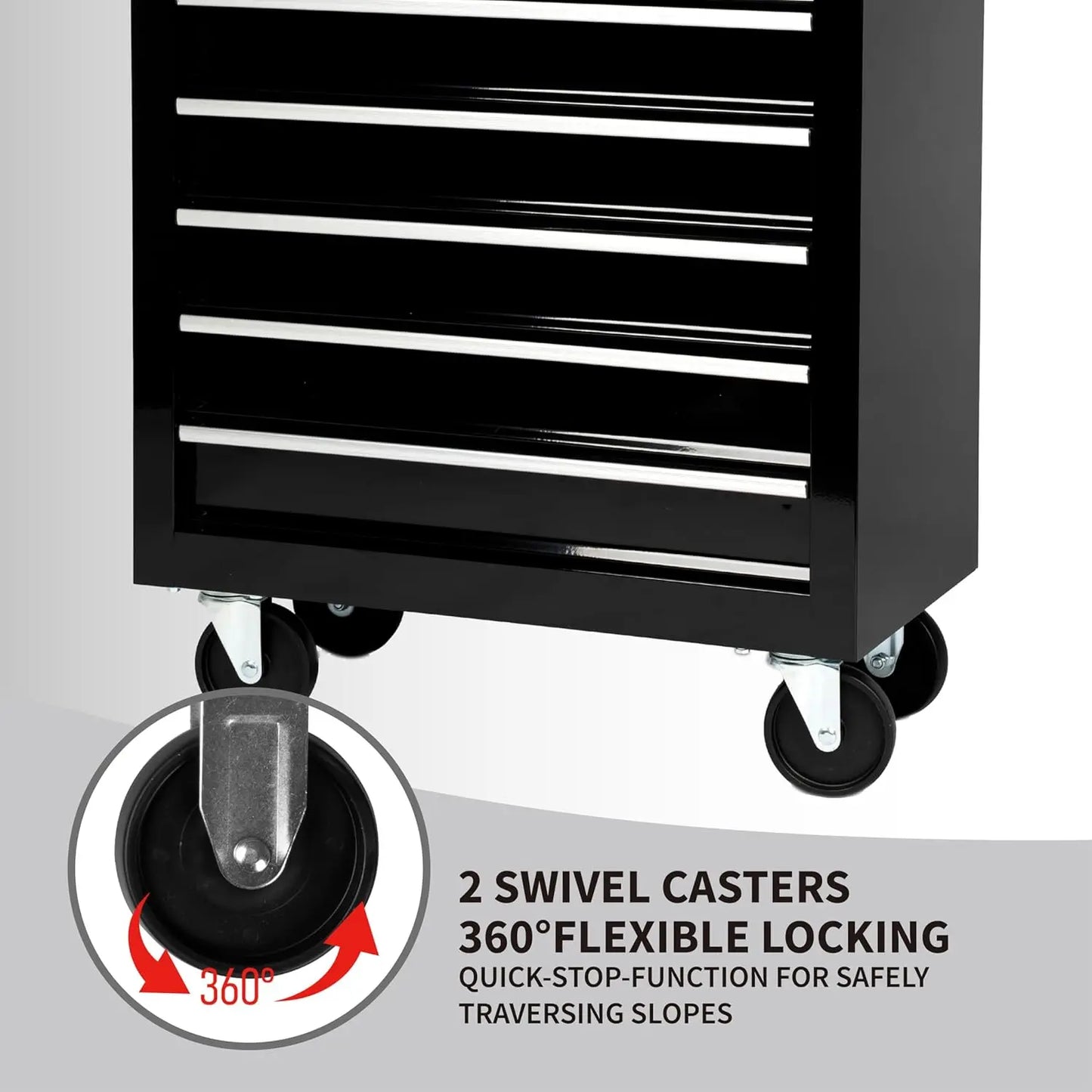 Heavy-Duty 7-Drawer Rolling Tool Chest Cabinet With Lock Mobile Cart