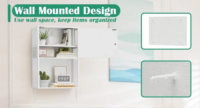 Over Toilet Bathroom Cabinet With Towel Bar And Shelves