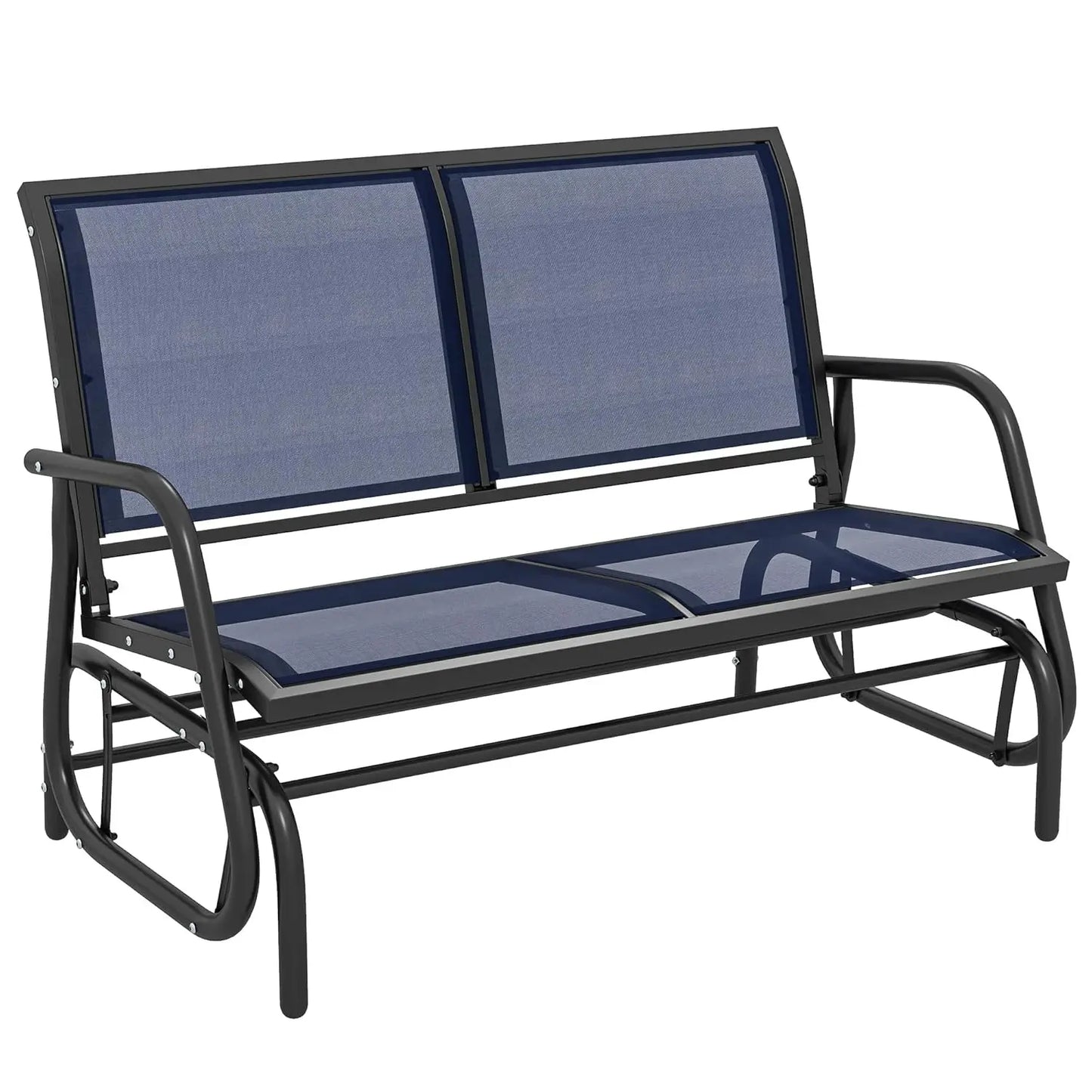 Outdoor Glider Bench For Patio With Powder Coated Steel Frame