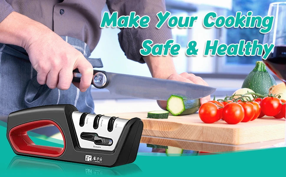 TAIDEA Four-in-One Kitchen Sharpener for Serrated Knives and Scissors