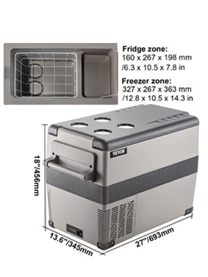 SucceBuy Portable Car Refrigerator Freezer Compressor Cooler For Camping