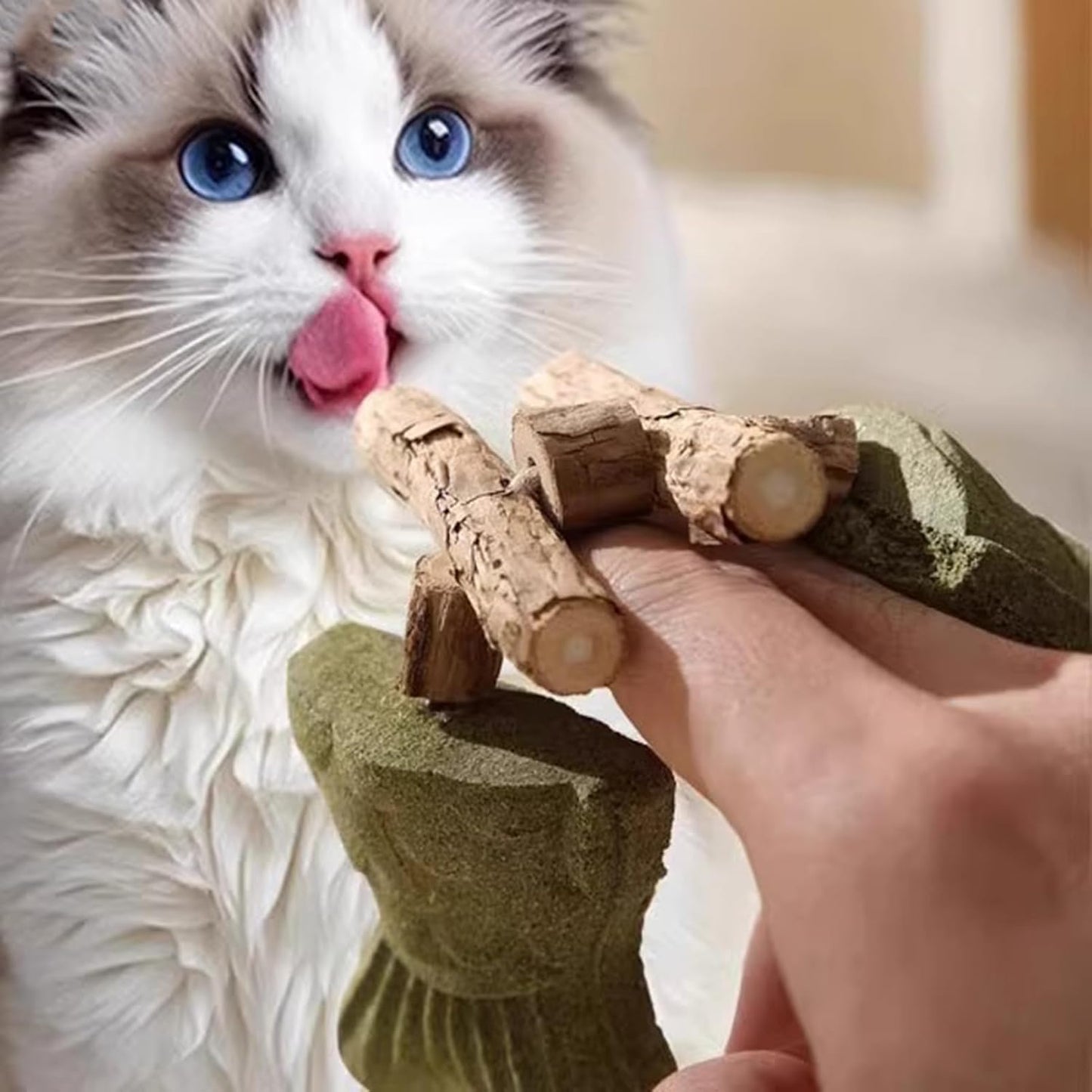 Durable Cat Chew Toy Fishbone Bite-Resistant Plastic