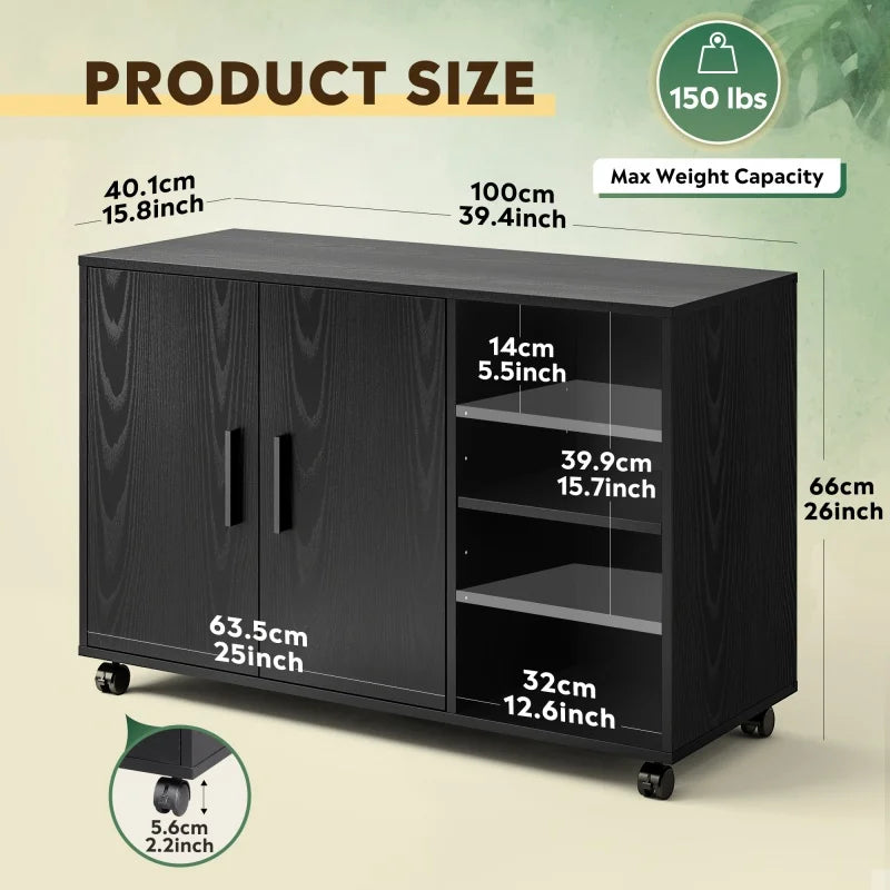 GALAXHERO Office Storage Cabinet With Doors Shelves For Home Office