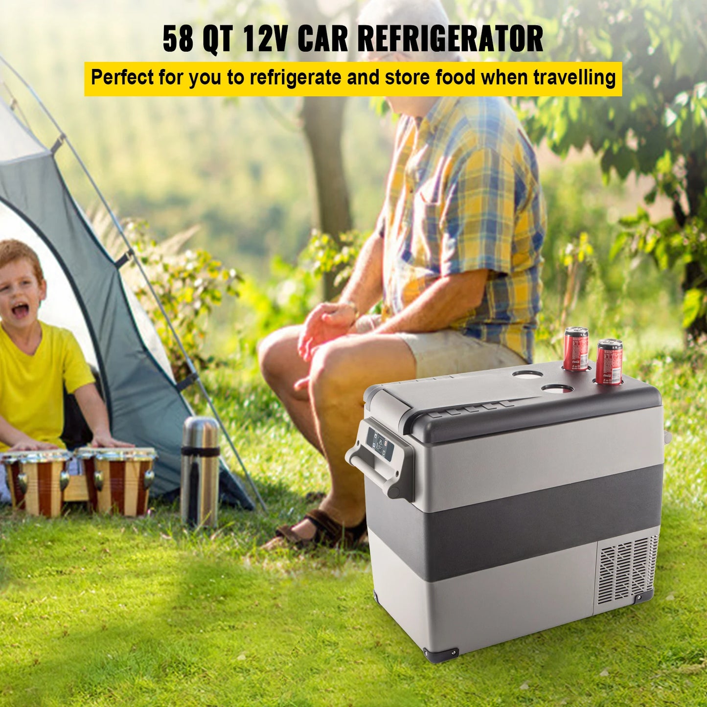 SucceBuy Portable Car Refrigerator Freezer Compressor Cooler For Camping