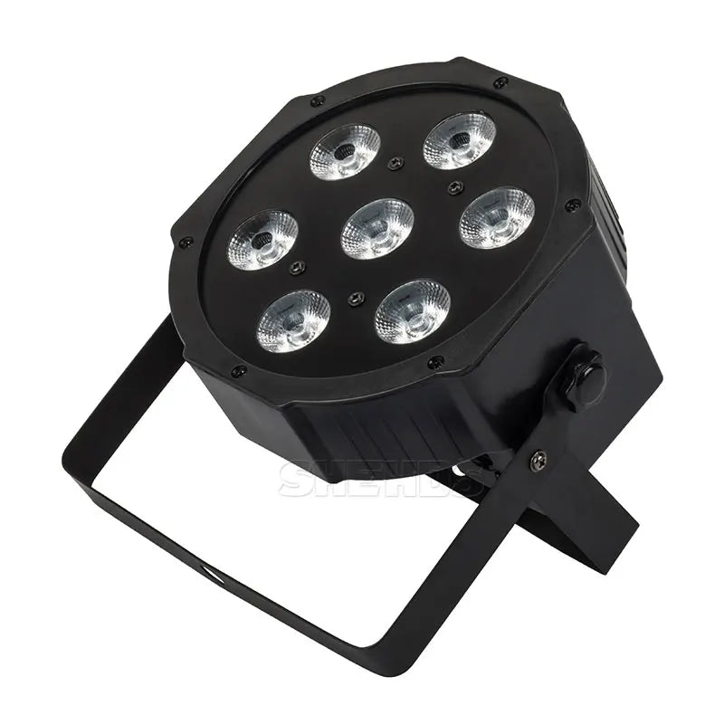 SHEHDS 8pcs Flat LED Par Stage Lights RGBW UV DMX Controller DJ Club