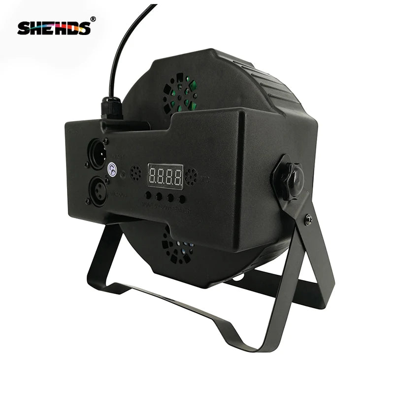 SHEHDS 8pcs Flat LED Par Stage Lights RGBW UV DMX Controller DJ Club