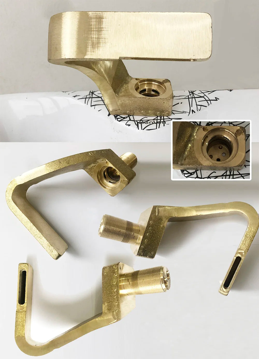 Bakala Deck Mounted Basin Faucet Single Hole Hot Cold Brass