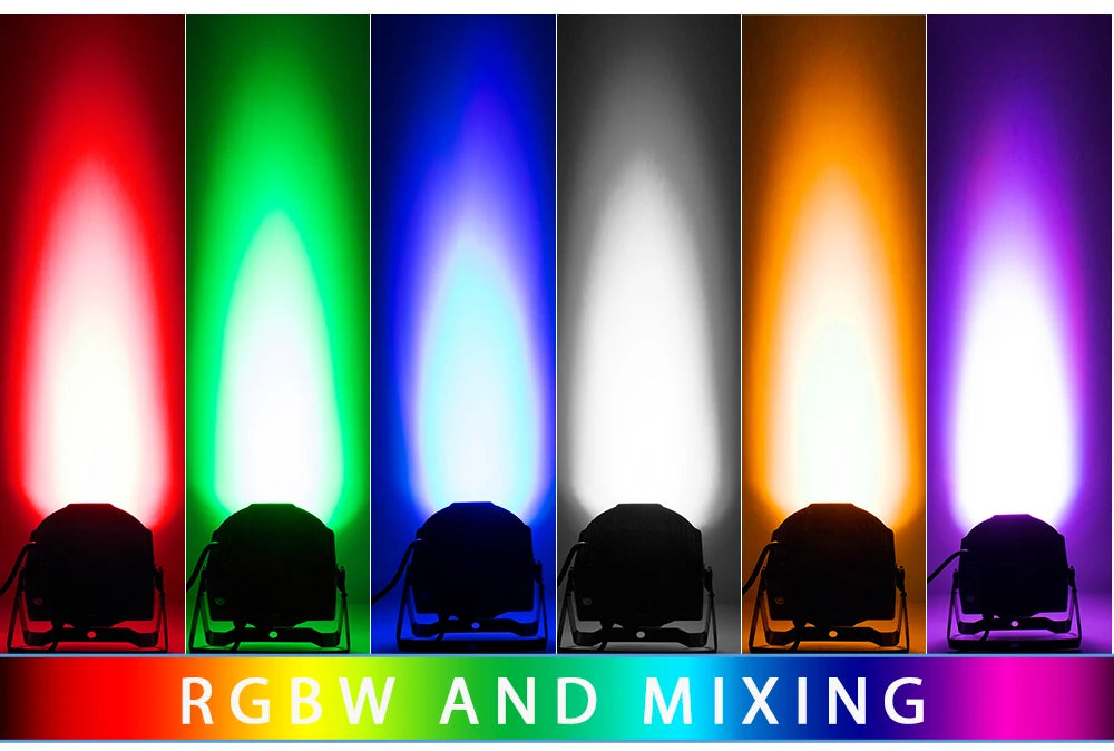 SHEHDS Flat LED Par Light 7x12W RGBW For Stage DMX