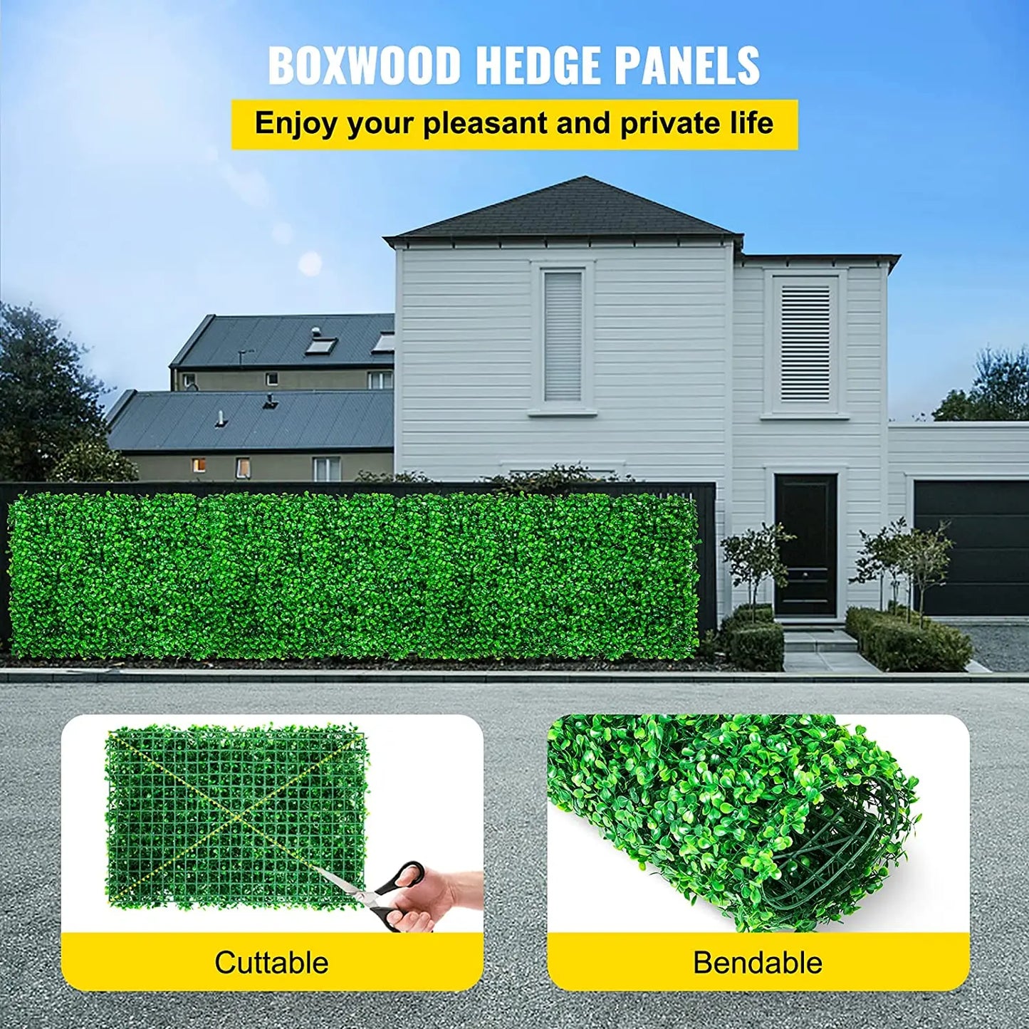 SucceBuy Boxwood Hedge Wall Panels For Privacy And Home Decor