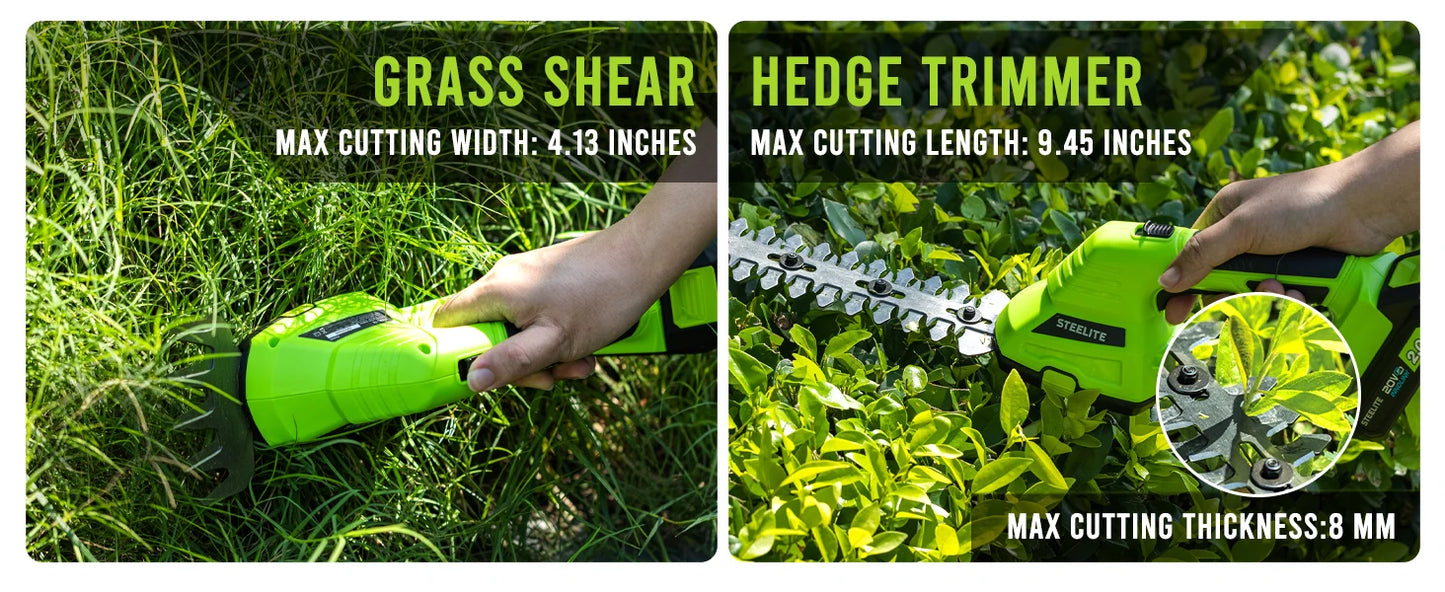 Deli Cordless Hedge Trimmer With 21V Battery And Charger