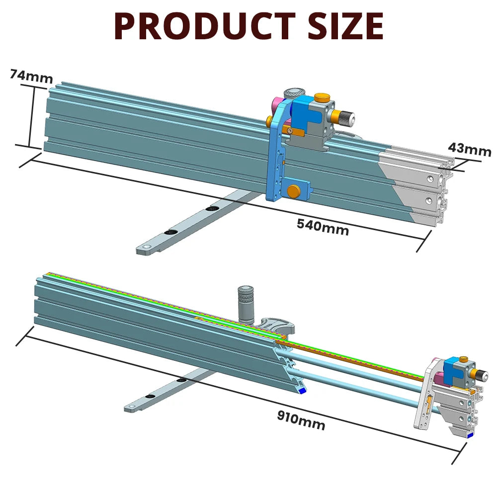 Hongdui HD-MG21 Miter Gauge With Extended Fence For Table Saw And Router Table