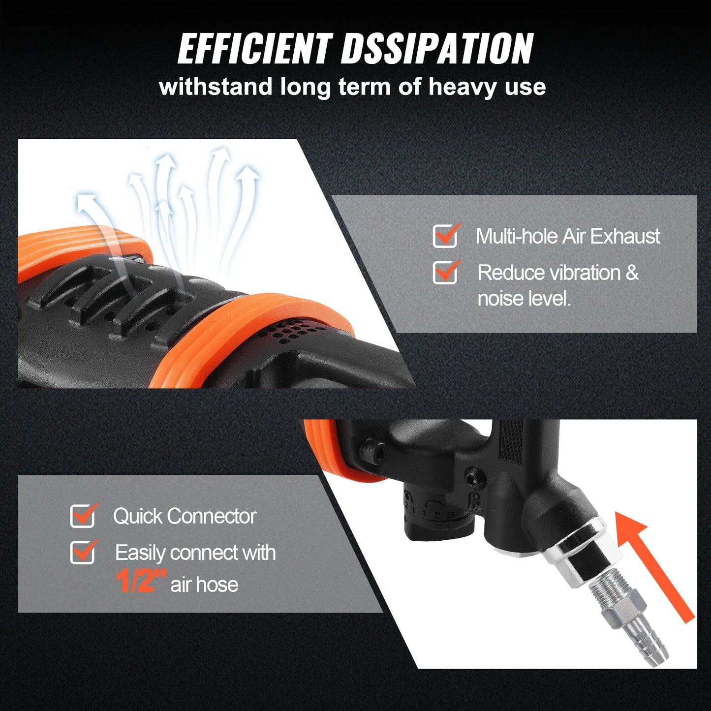 Air Impact Wrench Beast 5175 Foot Pounds Pneumatic Tool