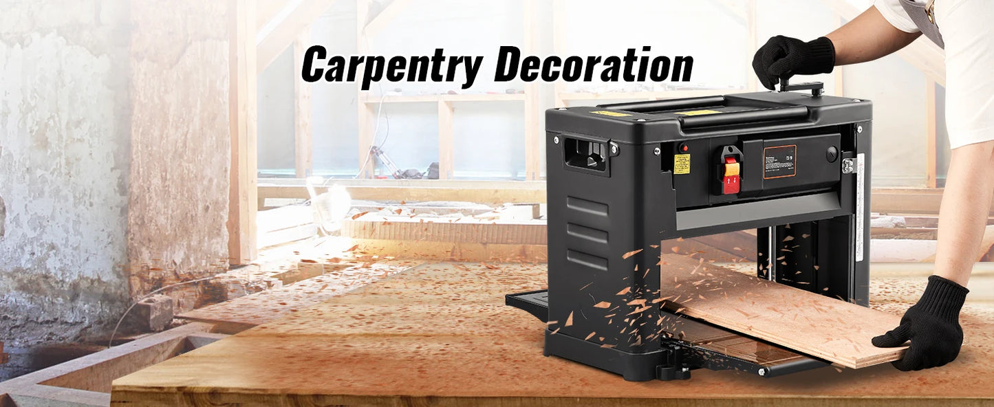 SucceBuy Thickness Planer 15-Amp 1800W Benchtop With Two-Blade
