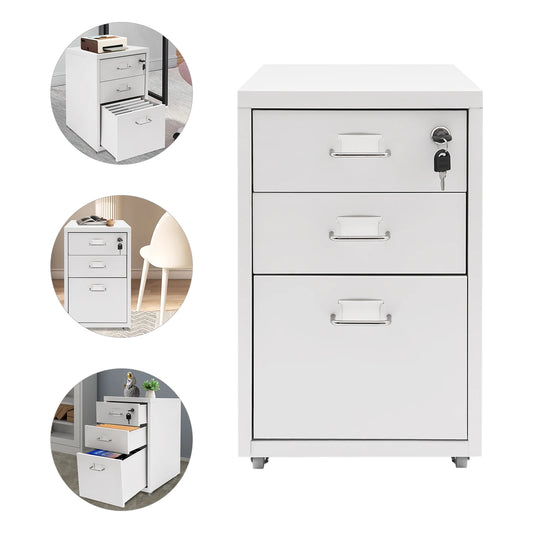 Metal Vertical File Cabinet With Lock For Office Or Study