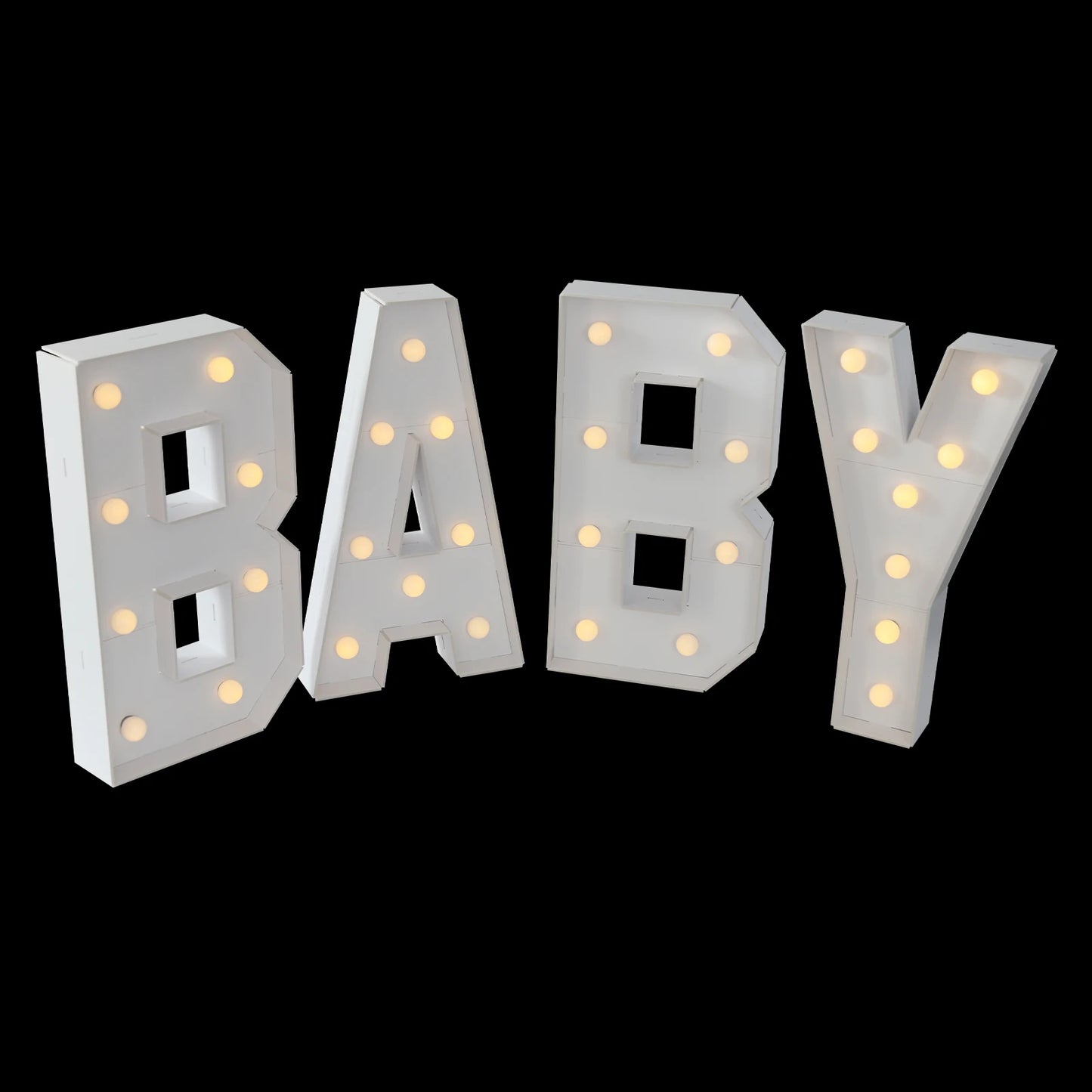 Light Up Letter Lights LED Alphabet Decor For Baby Parties