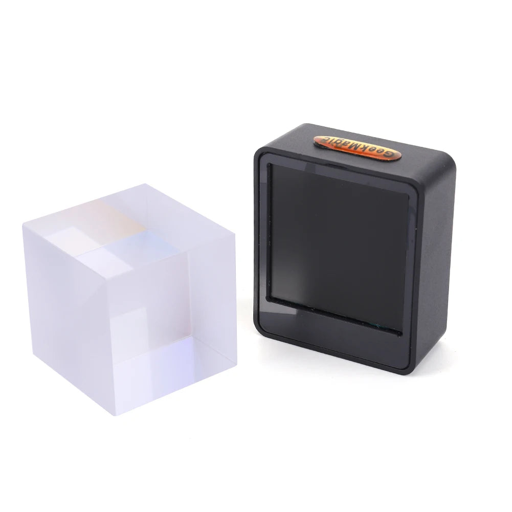 Alloet Crystal Cube Holographic Photo Display Weather Desk Clock