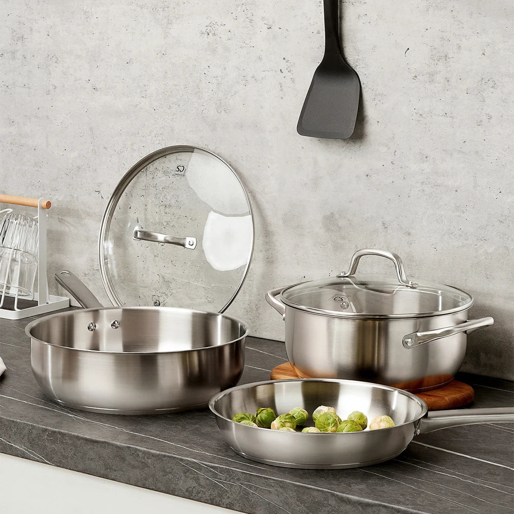 KOCH SYSTEME CS Stainless Steel Cookware Set All Stoves Compatible