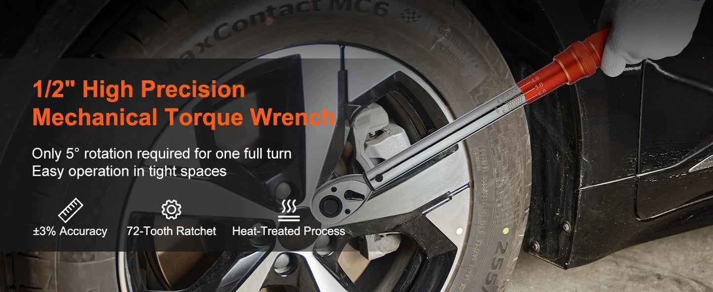SucceBuy Mechanical Torque Wrench Set With Precision Pointer Tool