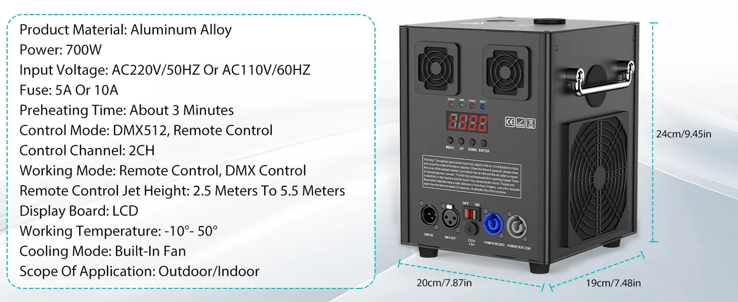 U'King 700W Cold Sparks Machine for Indoor Outdoor Shows