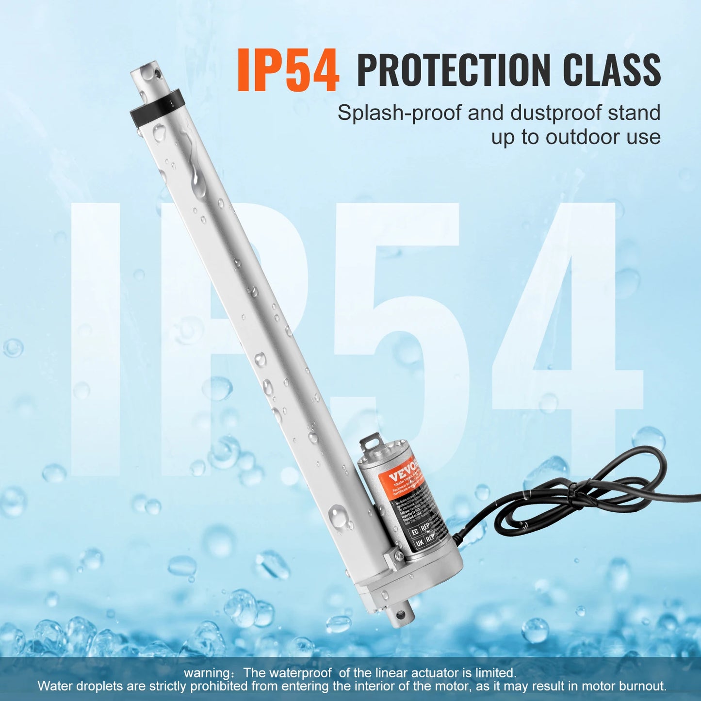 SucceBuy 12V Linear Actuator IP54 With Mounting Bracket