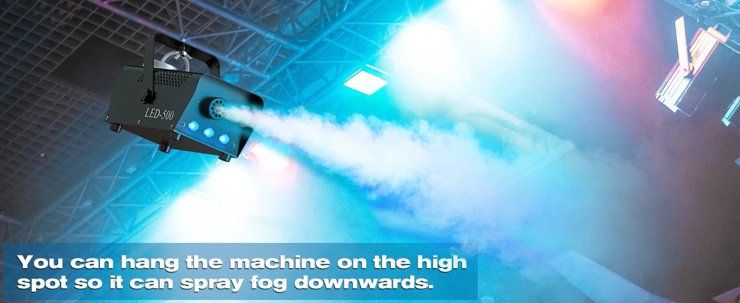 U'King 500W Smoke Machine With RGB Fog Effect Remote Control
