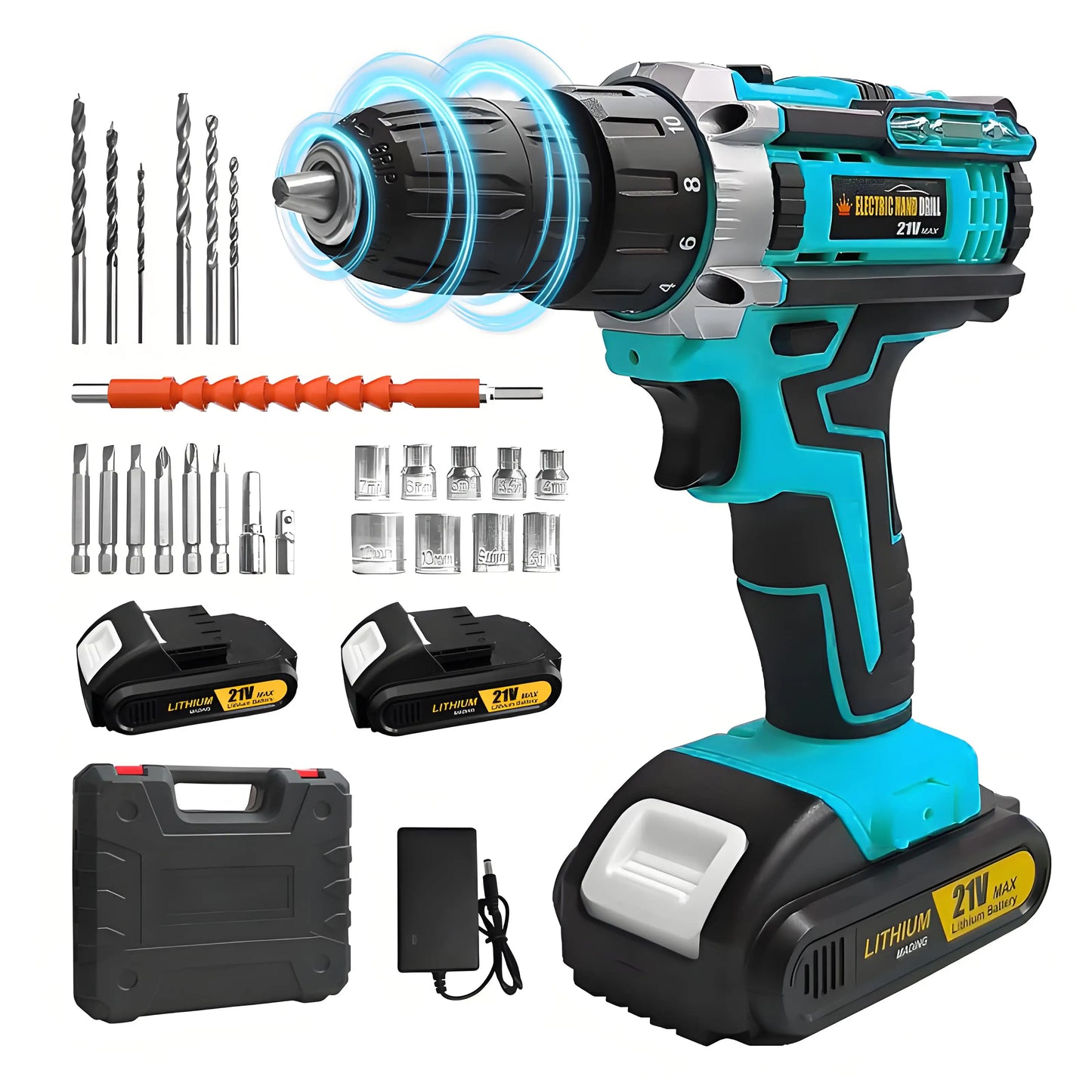 Cordless 21V Drill And Screwdriver Combo Kit For DIY