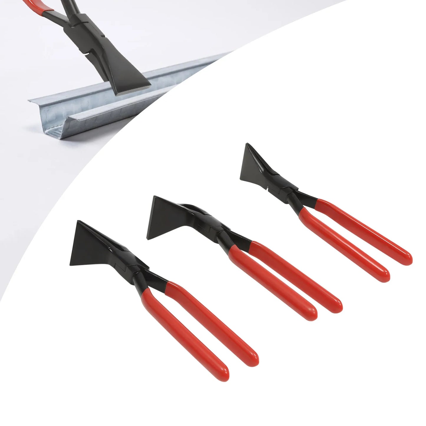 3 Piece Metal Bending Pliers Set Straight 45 90 Degrees For DIY