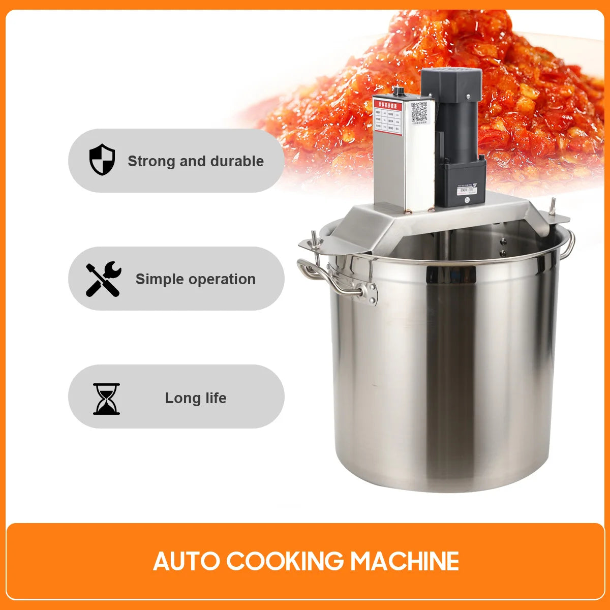 Industrial Cooking Kettle Machine 110V 40L For Hotels And Factories