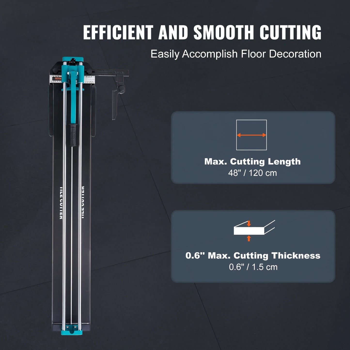 SucceBuy Manual Tile Cutter With Laser Positioning Rails