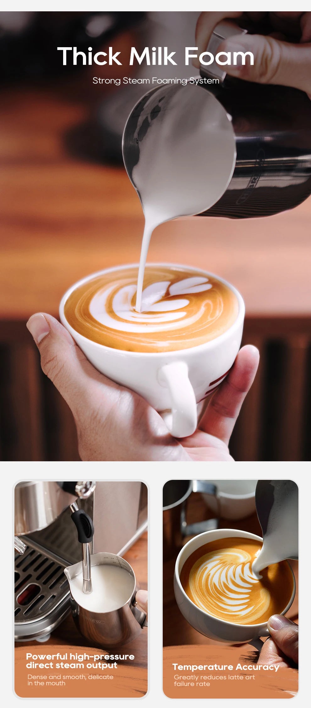 HiBREW H10B 20 Bar Semi Automatic Espresso Machine With Adjustable Temperature