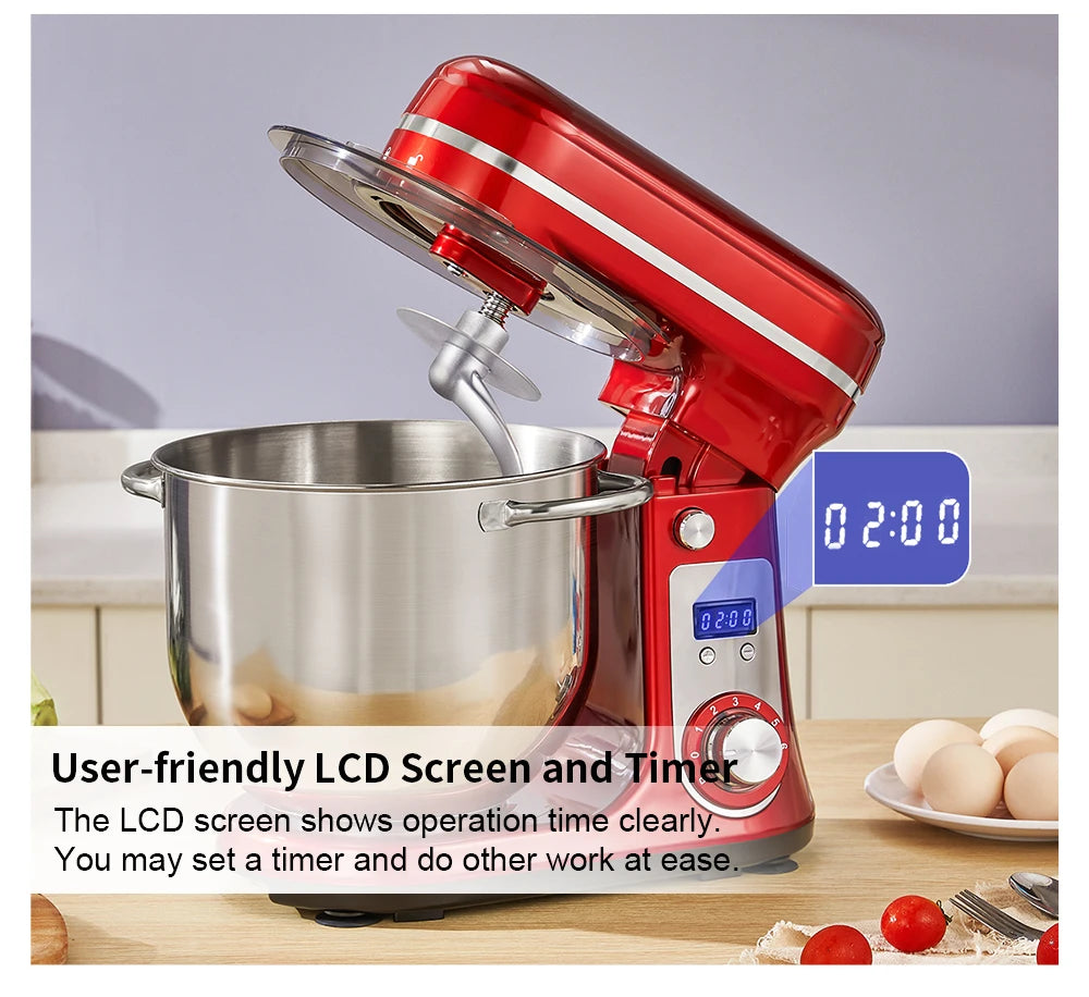 Biolomix BM601 Stand Mixer With 1200W Motor And 6 Speed