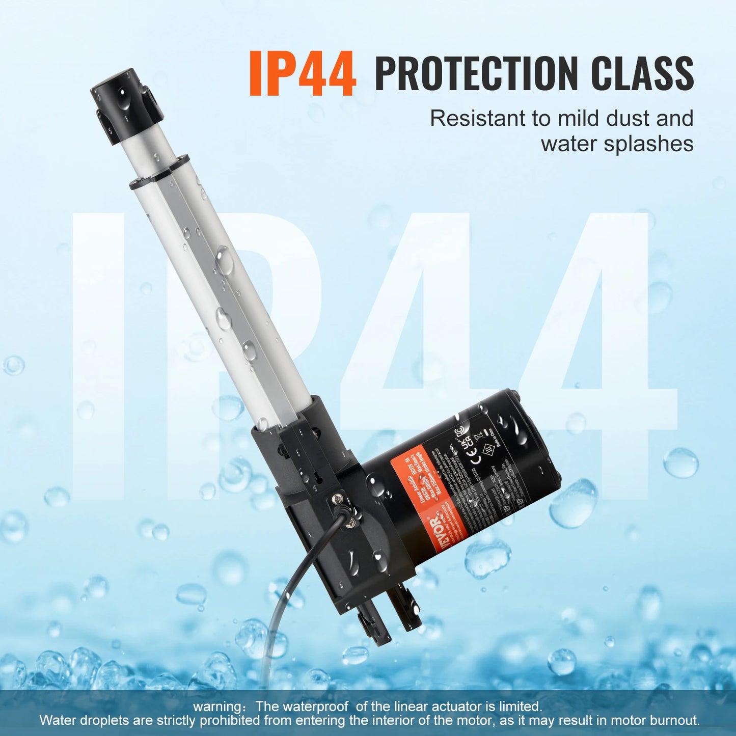 SucceBuy 12V Linear Actuator, 6000N, 5mm/s, With Mounting Bracket
