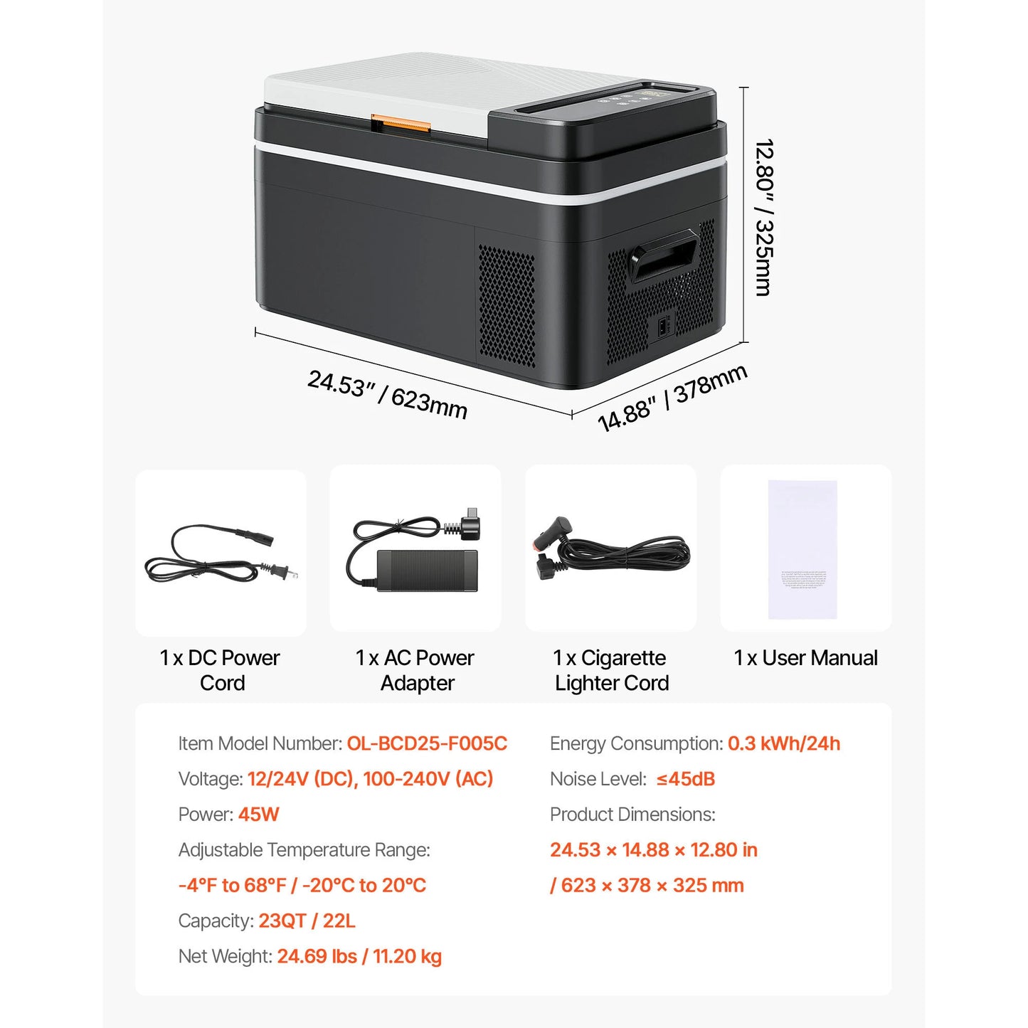 SucceBuy Portable Car Refrigerator Freezer Compressor Cooler For Camping