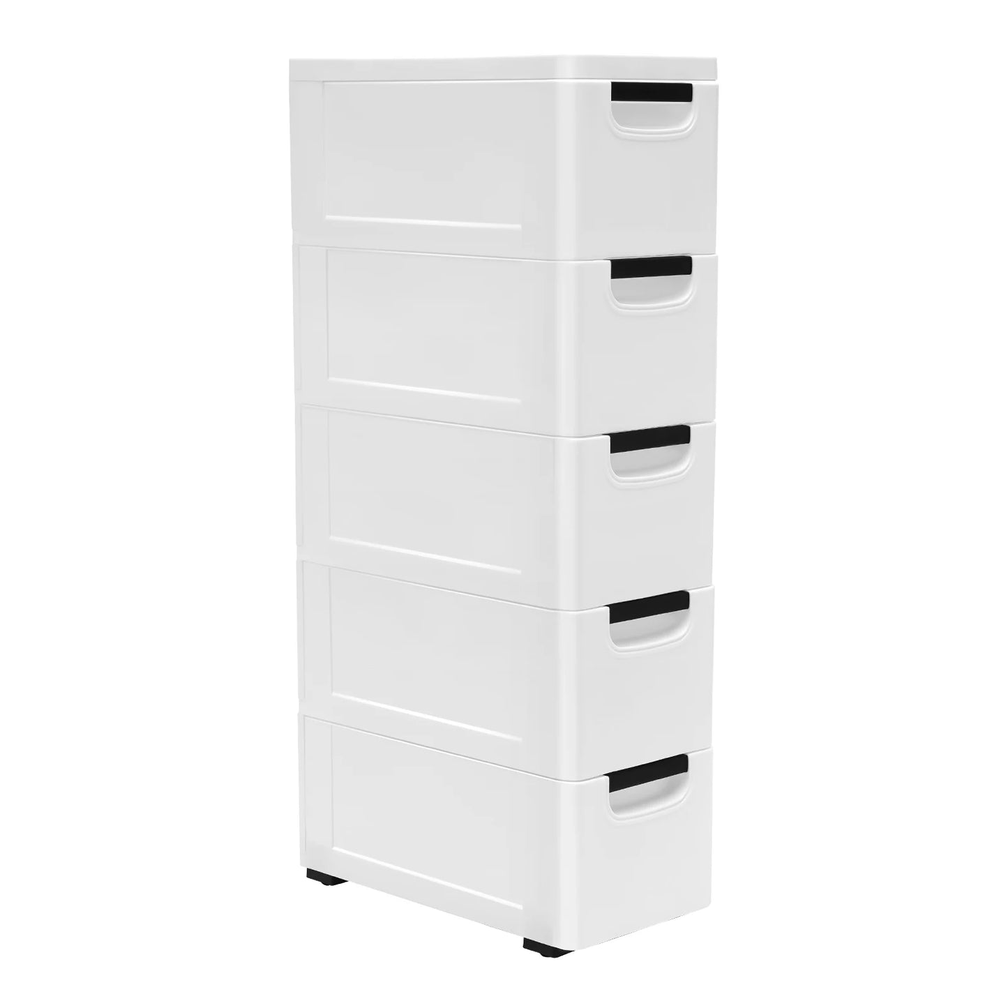 Large Capacity Storage Cabinet with 5 Compartmentalized Design Drawers, Organized Storage Cabinet , Flexible Movement