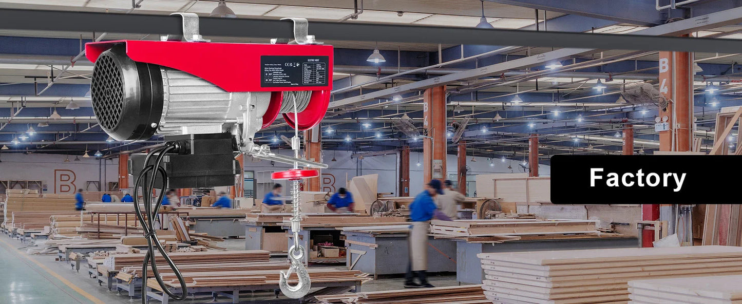 SucceBuy Electric Hoist 400-1000kg Lifting Crane With Remote Control
