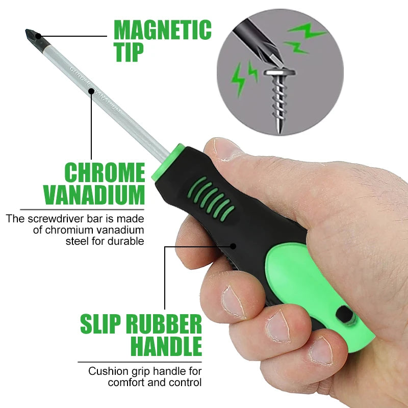 100 Piece Insulated Magnetic Screwdriver Set With Plastic Holder