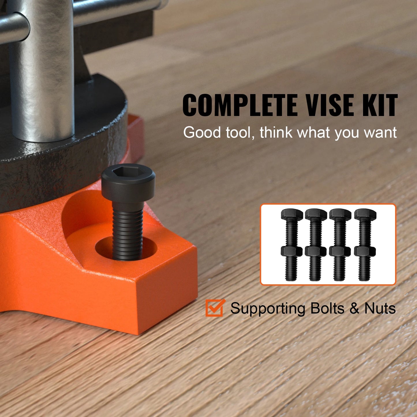 SucceBuy Bench Vise Heavy Duty Cast Iron With Swivel Base Anvil Multipurpose
