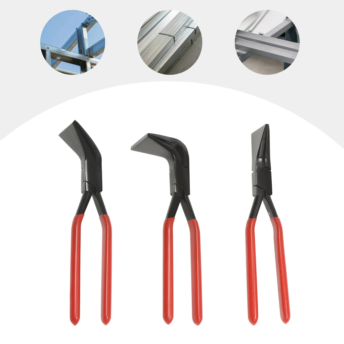 3 Piece Metal Bending Pliers Set Straight 45 90 Degrees For DIY