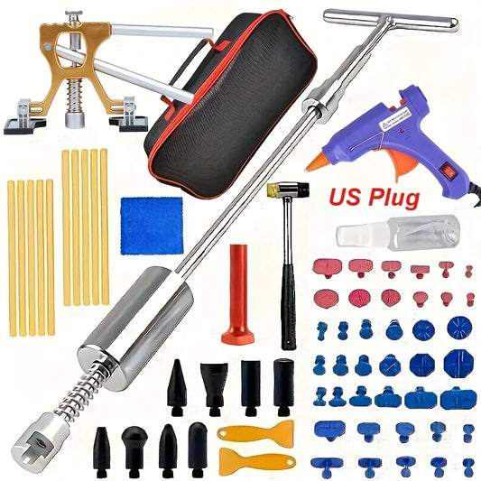 Paintless Dent Removal Kit With T Bar Puller Slide Hammer