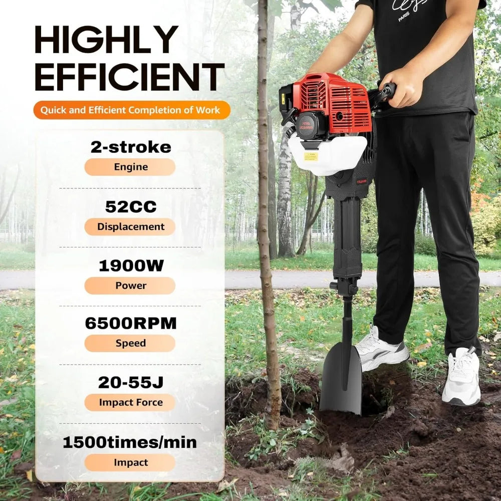 Gas Powered Garden Shovel for Digging and Tree Planting