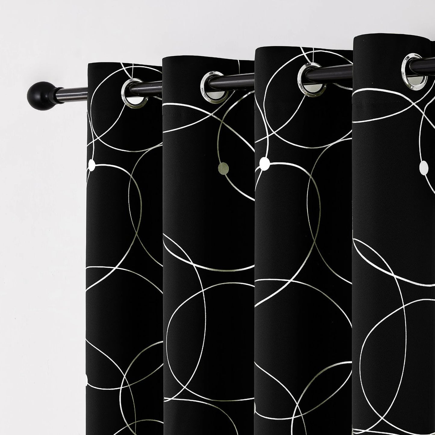 Blackout Curtains Grommet Thermal Insulated 4 Piece Set