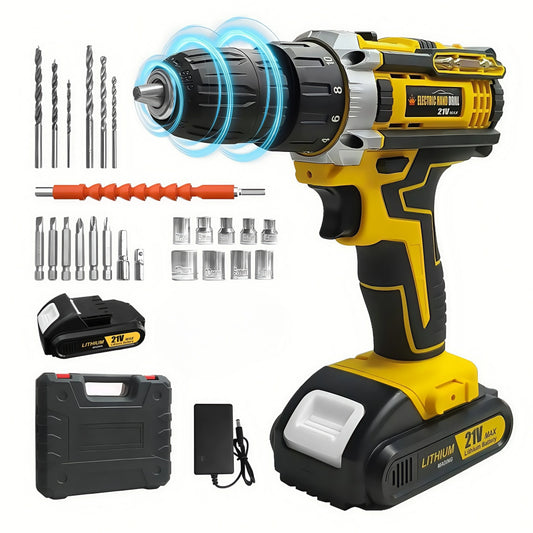 Cordless 21V Drill And Screwdriver Combo Kit For DIY