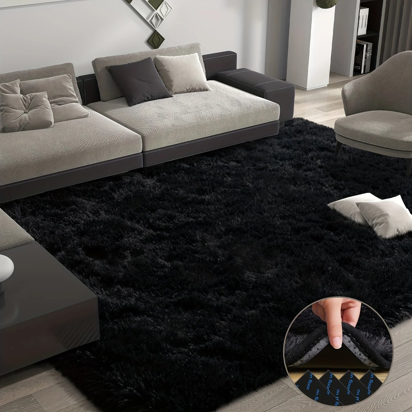 Soft Plush Geometric Area Rug For Living Room And Bedroom
